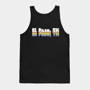 El Paso, TX // Retro Typography Design Tank Top